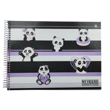 Imagem de Caderno Espiral Cartografia e Desenho Capa Dura Ursinho Panda My Frien