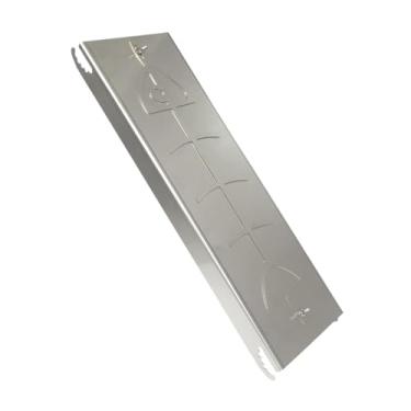 Imagem de Fenteer Suporte de salmão de de aço inoxidável Suporte de aço inoxidável para serviço pesado Barril de fogo Grelha de peixe giratória para grelhar