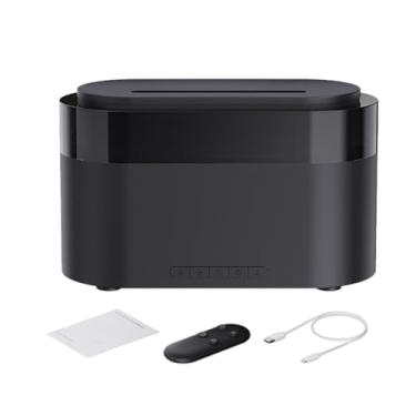 Imagem de XLWLLNJ Umidificador difusor de chamas Mini umidificador de ar portátil com luzes de ajustáveis, Preto