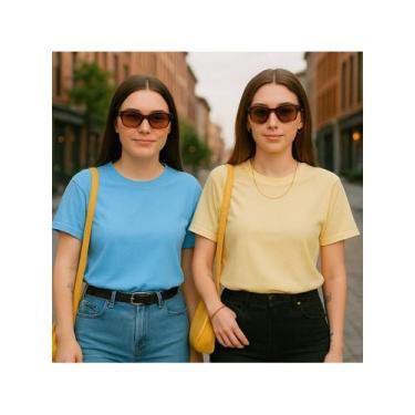 Imagem de KIT 2 T-Shirts com Azul Bebê e Varias Cores 100% Algodão Leve e Modern