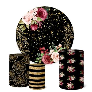 Imagem de Trio Capas Cilindro + Painel Sublimado 1,50m Flores (K1FLS060)