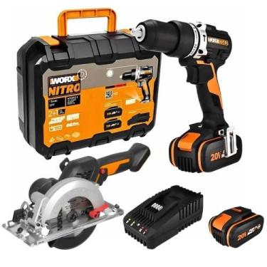 Imagem de Parafusadeira e Furadeira de Impacto 1/2POL com 2 Baterias e Carregado