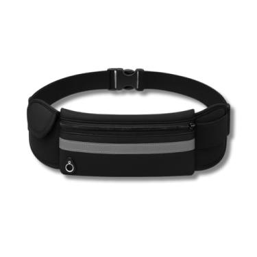 Imagem de Pochete Esportiva com Suporte para Garrafa – Cintura Ajustável, Refletiva, Leve e Resistente para Corrida, Caminhada e Academia – Unissex Premium