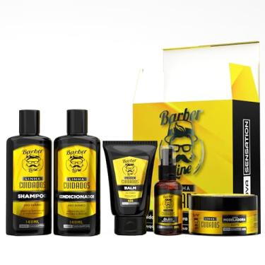 Imagem de Kit Para Barba Shampoo, Condicionador, Balm, Óleo E Cera (Sem máquina)