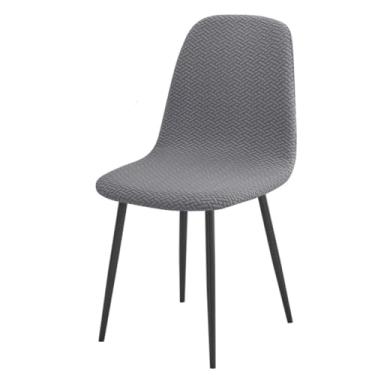 Imagem de Capa para cadeira de jacquard macio, 1/2/4/6 peças, elástica, encosto baixo, para sala de jantar, capa para assento de maquiagem, para casa, hotel, bar (capa para cadeira com 6 peças/A7)