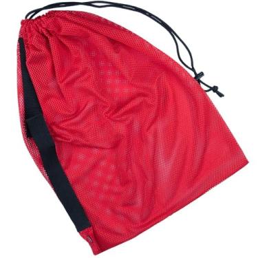 Imagem de Bolsa de malha Golberg – 61 x 91 cm – Bolsa de poliéster com cordão – Saco ventilado lavável e reutilizável – Use para lavanderia, roupas de academia, natação, acampamento, Vermelho profundo, 18 X 24