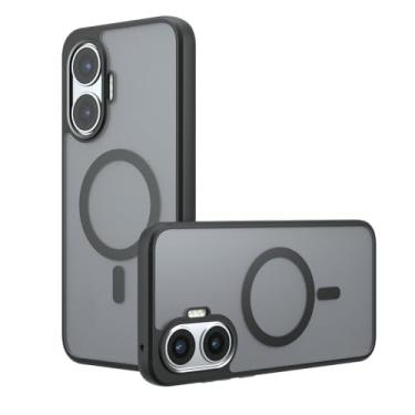 Imagem de Kukoufey Capa compatível com Xiaomi Redmi Turbo 4 Pro, compatível com MagSafe, compatível com Xiaomi Poco F7 5G 25053PC47G 25053PC47I Capa magnética embutida antichoque preta