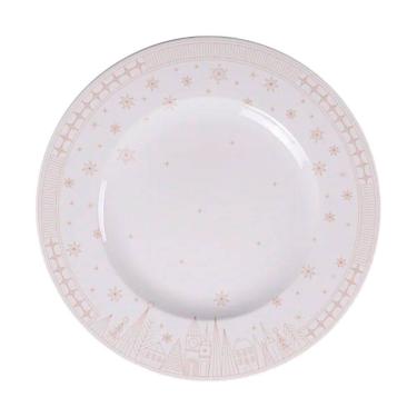 Imagem de Prato Raso Tramontina Natal Noel Em Porcelana 28cm