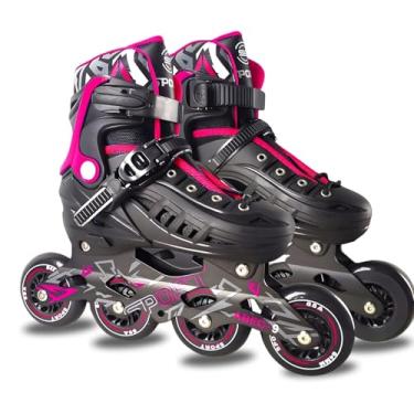 Imagem de Patins Adulto Inline ABEC-9 - Freestyle Urban para Performance Profissional, Rodas de PU 84mm com Dureza 85A (Rosa, L (39 ao 43))