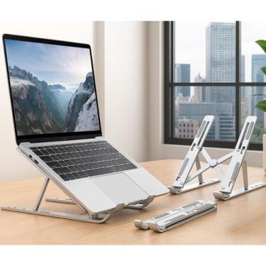 Imagem de Suporte Para Notebook Alumínio Ajustável Dobrável - generico