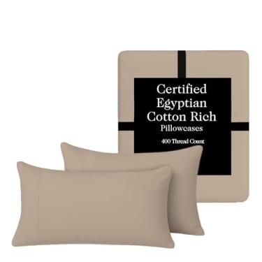 Imagem de TLC NY Conjunto de fronhas de cetim de algodão egípcio - luxuosas 400 fios, fronhas de cetim respiráveis e amigáveis à pele - mais macias após cada lavagem - Certificado Oeko-TEX - fronhas de cetim