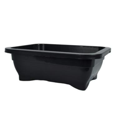 Imagem de Kit 50 Vasos Retangular Para Bonsai e Arranjos de Plantas Pequenas de 3 Litros na Cor Preta