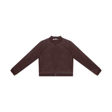 Imagem de Casaco Juvenil Feminino Material Sintético Minty Marrom, 16, Marrom