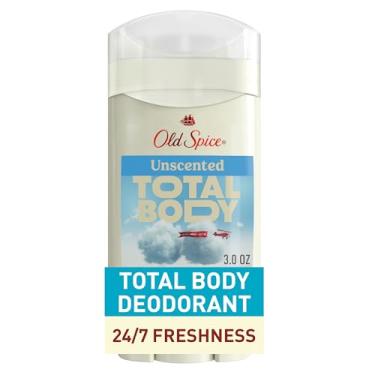 Imagem de Old Spice Desodorante em bastão de corpo inteiro para homens, sem alumínio, sem cheiro, proteção contra odores 24 horas por dia, 7 dias por semana, frescor duradoura, testado por dermatologistas