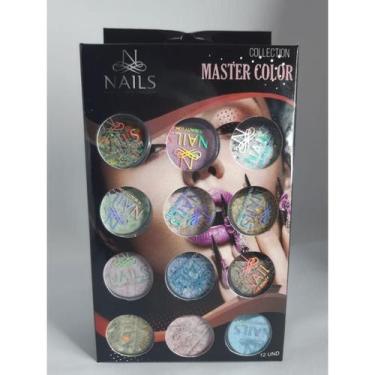 Imagem de Kit po acrilico master gliter i love 10gr cx - NoBrand