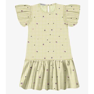 Imagem de Vestido Popeline Estampado Trick Nick Verde, 2, Verde