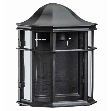 Imagem de Arandela Externa De Ville Luminária de Parede Retrô Preta Termoplástico 1 Lâmpada Dital