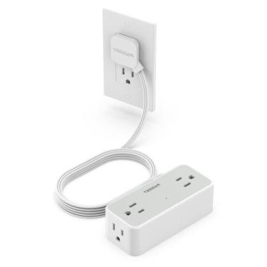 Imagem de Protetor de sobretensão Power Strip TESSAN 4 tomadas AC, cabo de 10 pé