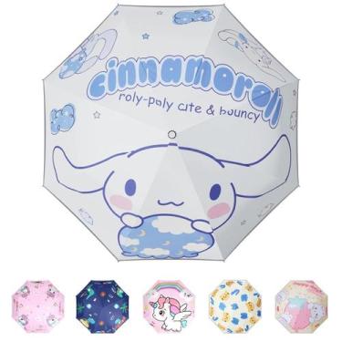 Imagem de Guarda-chuva Hannstar Kids dobrável à prova de vento anti-UV com refle