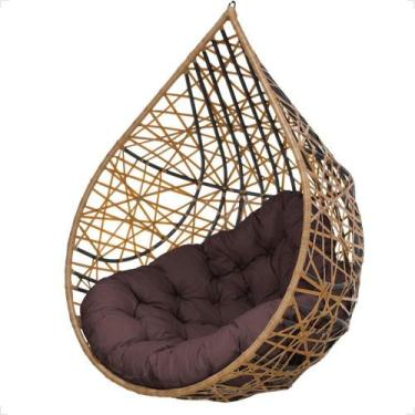 Imagem de Balanço Ninho Gota Suspenso Com Mosquetão E Mola Para área De Lazer - 