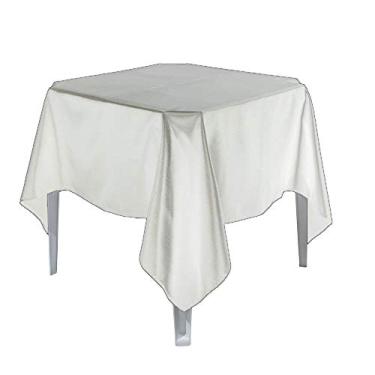 Imagem de Toalha De Mesa Quadrada De Cetim Branca 1,50x1,50 Festa Buffet