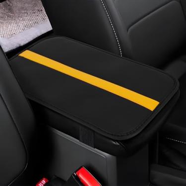 Imagem de wuyaoyao Capa de console central de carro, capa de apoio de braço de couro PU de 12,6" × 7,221.0 cm para carros, almofada de apoio de braço automotivo elegante, protetor de descanso de braço de