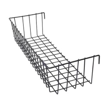 Imagem de DimyFew Cesta de Armazenamento de Arame Suspensa, Organizador de Armário, Decoração de Casa de Fazenda, Prateleira Multifuncional, Painel Perfurado, Cesta de, Preto, Tamanho real