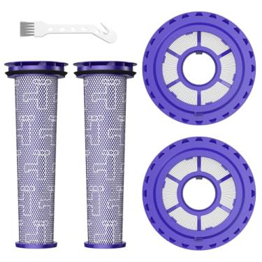 Imagem de Filtros de substituição para Dyson DC41 DC65 DC66 UP13 UP20 UP30 Animal, multi piso e bola de vácuo animal 2 bolas animais 3, 2 pacotes de filtros de poste e 2 pacotes de peças de reposição pré-filtro