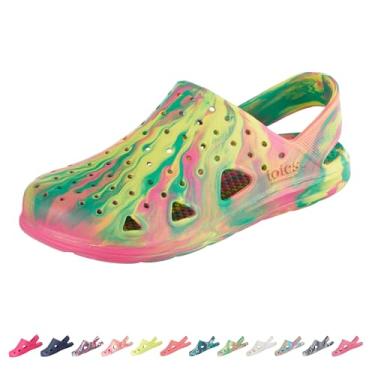 Imagem de totes Tamanco infantil unissex para uso diário, Várias tiras, 9-10 Little Kid