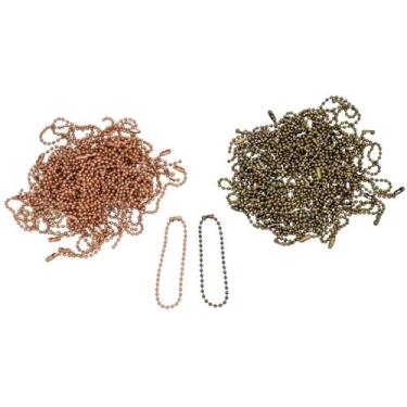 Imagem de Kit Corrente Bolinha 12cm Rose Gold & Ouro Velho Chaveiro - 100 Unidad