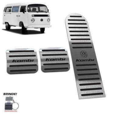 Imagem de Pedaleiras Em Aço Inox Volkswagen Kombi 1975 A 2005 Preto