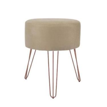 Imagem de Puff banqueta sala de estar bege/nude moderno premium