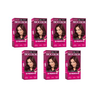 Imagem de Coloraçao Biocolor Creme 5.6 Vermelho Glamuroso - Kit C/7Un