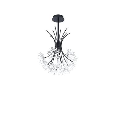 Imagem de Lustre de cristal de luxo moderno lustre de cristal iluminação sala de jantar brilhante - quarto buquê romântico cristal oco esculpido quarto lustre compatível com sala de estar,