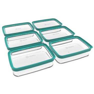 Imagem de Kit Conjunto 06 Potes Herméticos Para Mantimentos Acrílico (Verde)