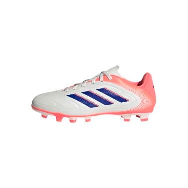 Imagem de adidas Tênis infantil unissex Copa Pure 3 Club Firm Multi Ground, Branco/azul lúcido/coral sinal, 12 Little Kid