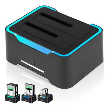 Imagem de Dock Station para HD 2.5 / 3.5 SATA - USB 3.0, Tipo-C - Backup, Clone e Cópia - CS-DOCTYC3.1