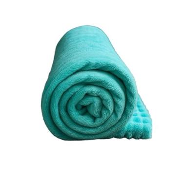 Imagem de Manta Cobertor Canelada Casal Riscada Aveludada 2,00x1,80m (verde água)