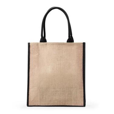 Imagem de Sacola de Juta Ecobag Retornável Alça Interna Costurada Reforçada Bols