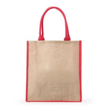 Imagem de Sacola de Juta Ecobag Retornável Alça Interna Costurada Reforçada Bols