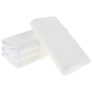 Imagem de LEEZDTTXAN 4 peças de pano de flanela de bambu para pacote de óleo essencial, reutilizável, lavável, almofadas de compressão, macias e confortáveis, almofadas de óleo essencial, acessórios para