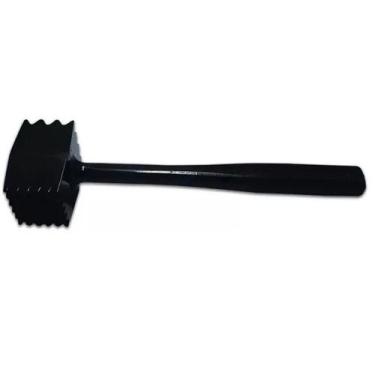 Imagem de Martelo Amaciador De Carne Para Cozinha Cor Preto Vermelho Branco e Am