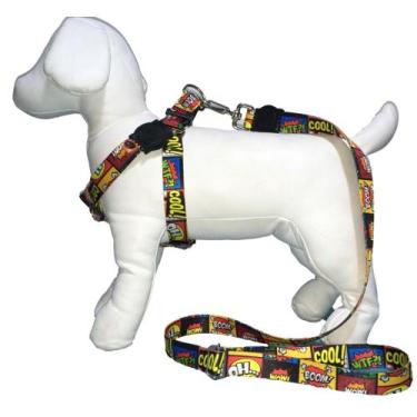 Imagem de Coleira peitoral para cachorro com guia modelo americano - Facepet, QU