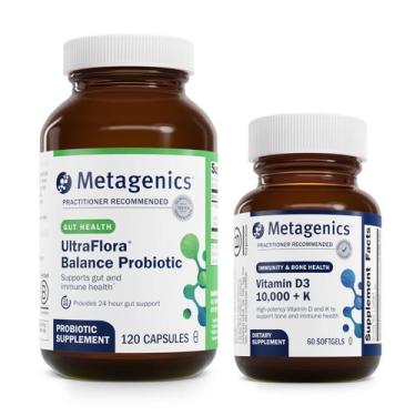 Imagem de Probiótico Metagenics UltraFlora Balance 120 cápsulas e D3 10.000+K 60