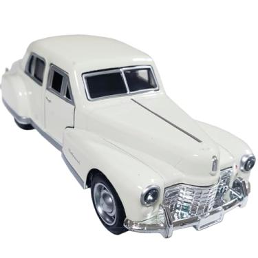 Imagem de Carrinho De Ferro Clássico Fleetwood Miniatura Coleção 1/32 Abertura de Portas Fricção (Branco Pérola)