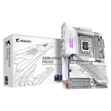 Imagem de Placa Mãe Gigabyte Z890 AORUS PRO ICE WIFI 7 (LGA 1851/4xDDR5/Thunderbolt 4/USB4 TYPE-C/HDMI/M.2/5GbE)