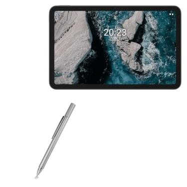Imagem de BoxWave Caneta Stylus compatível com Nokia T20 - Caneta capacitiva FineTouch, caneta Stylus super precisa - prata metálica