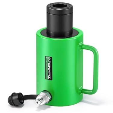 Imagem de Newhai Macaco oco hidráulico de 30 toneladas de carneiro hidráulico oco com cilindro hidráulico de retração automática de curso de 5 cm para levantamento de tensão, construção, aplicações industriais