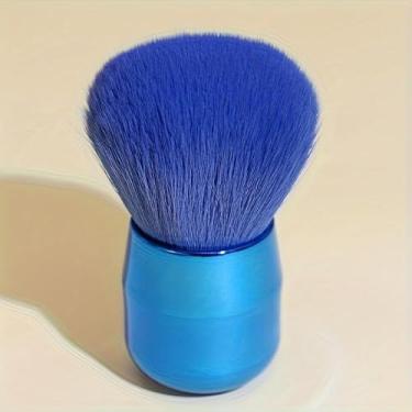 Imagem de Pincel de maquiagem colorido solto, cerdas sintéticas, pó de mistura de pluffy, corretivo cosmético, pincel de blush (azul)