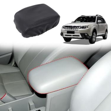 Imagem de Aotumcer Capa de apoio de braço para console central de carro compatível com acessórios Subaru Forester 2008-2012, capa de tampa de caixa de descanso de braço à prova d'água de couro PU, para capa de